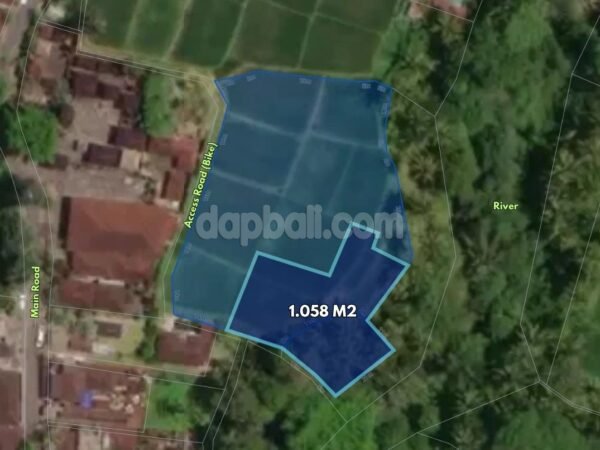 53023 - 1.058 sqm of leasehold land for 30 Years in Jl. Suweta, Ubud – Jungle Canyon Views