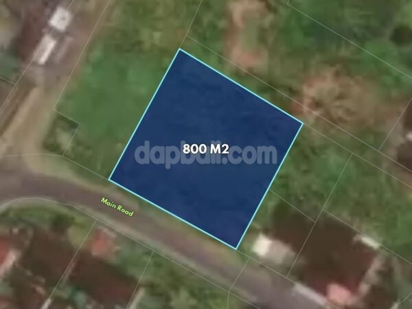 53765 - 800 sqm (8 are) Freehold Land for Sale on Main Road in Tangguntiti, Tabanan