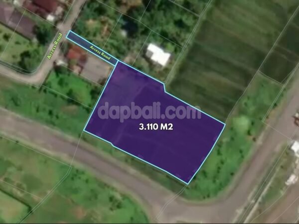 53842 - Ocean View Tourism Land 3,110 sqm (31.1 Are) for 30-Year Lease in Pangkung Tibah, Tabanan