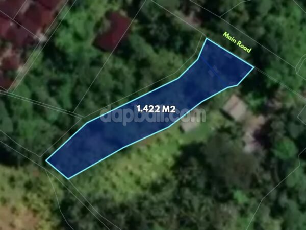53910 - 1,422 sqm (14.22 are) Yellow-Zoned Residential Land for Lease in Demung, Kediri, Tabanan