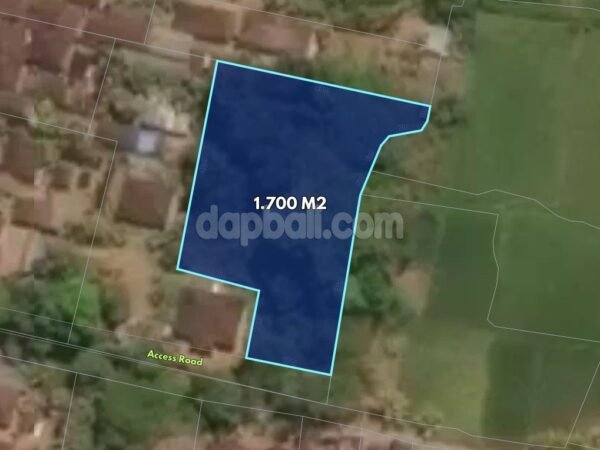 53339 - ±1,700 sqm Ricefield View Land for Lease in Kelusa, Ubud Area