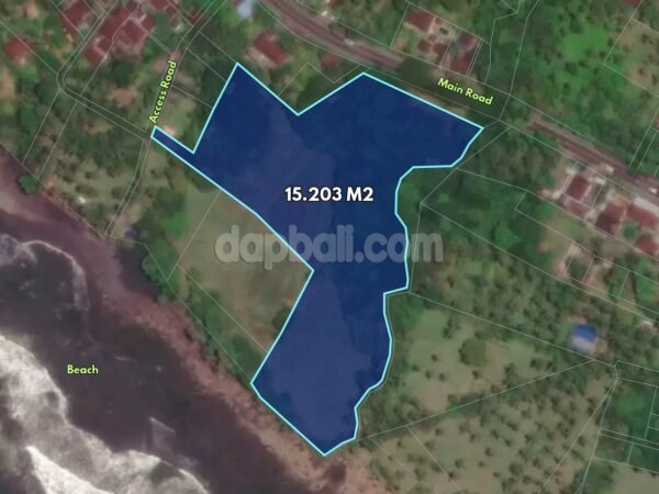 54426 - Prime 1.52-Hectare Beachfront Land (Los Pantai) in Antap, Tabanan