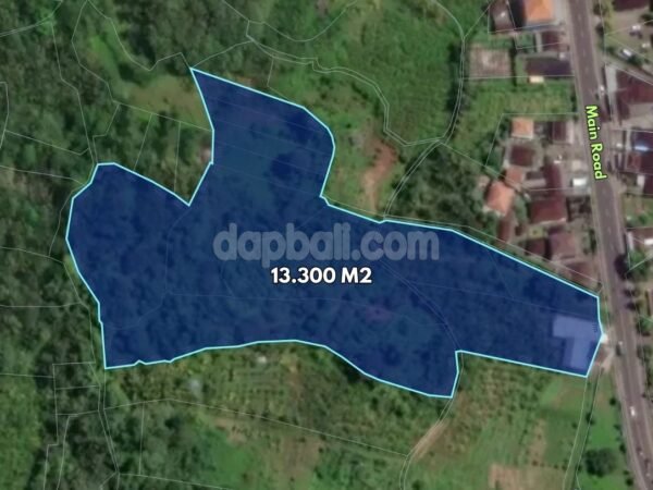 53931 - 13,300 sqm (133 are) Main Road Residential Land for Sale in Sembung Gede, Tabanan