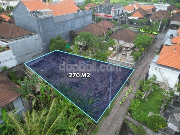 54477 - 270 sqm (2.7 are) Prime Residential Leasehold Land with Private Parking in Pererenan, Canggu Corridor