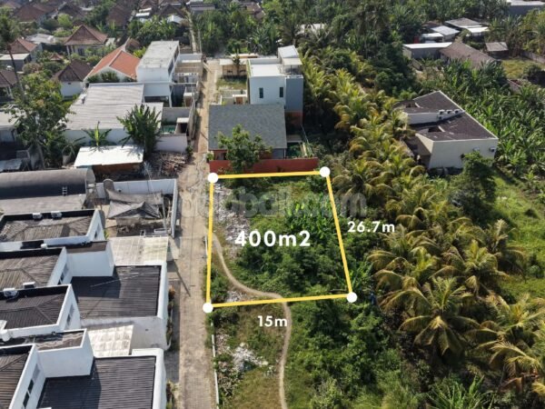 54736 - 400 sqm (4 Are) Prime Leasehold Yellow Zone Land for Sale Near Kedungu Beach - Bengkel, Tabanan